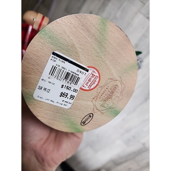 Vintage Steinbach Chubby Troll Fisher Fisherman Nutcracker Germany 10.5" *READ* - Picture 13 of 13